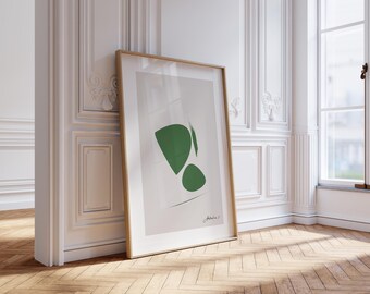 Green Beige Wall Art, Abstract Art Green, Modern Wall Art, Minimalist Wall Art, Downloadable Art, Neutral Wall Art, Emerald Green Print
