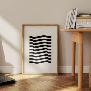 Monochrome Art - Minimal Artwork - Black and White Abstract Wall Art - Geometric Print Black and White - Contemporary Art Work image 2