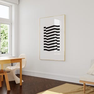 Monochrome Art - Minimal Artwork - Black and White Abstract Wall Art - Geometric Print Black and White - Contemporary Art Work image 3