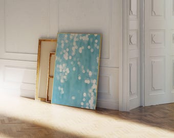 Abstract Ocean Art Print, Blue Coastal Wall Decor (Digital Download)