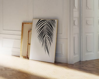Tropical Wall Poster, Gifts Under 15, Tropical Leaf Print, Palm Tree Print, 16 x 20 Print, Wall Art, Palm Leaf Wall Decor, Printable Art