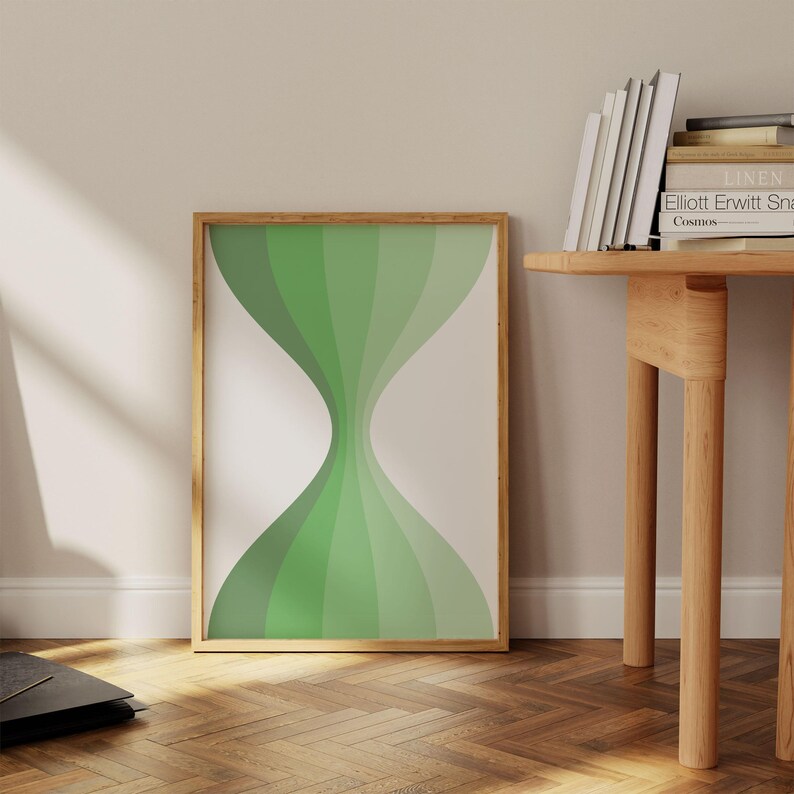 Mid Century Modern Art Print - Green Printable Art - Retro Prints Wall ...