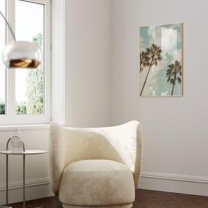 printable wall art in a modern living home