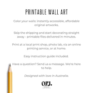 Printable art instructions and information