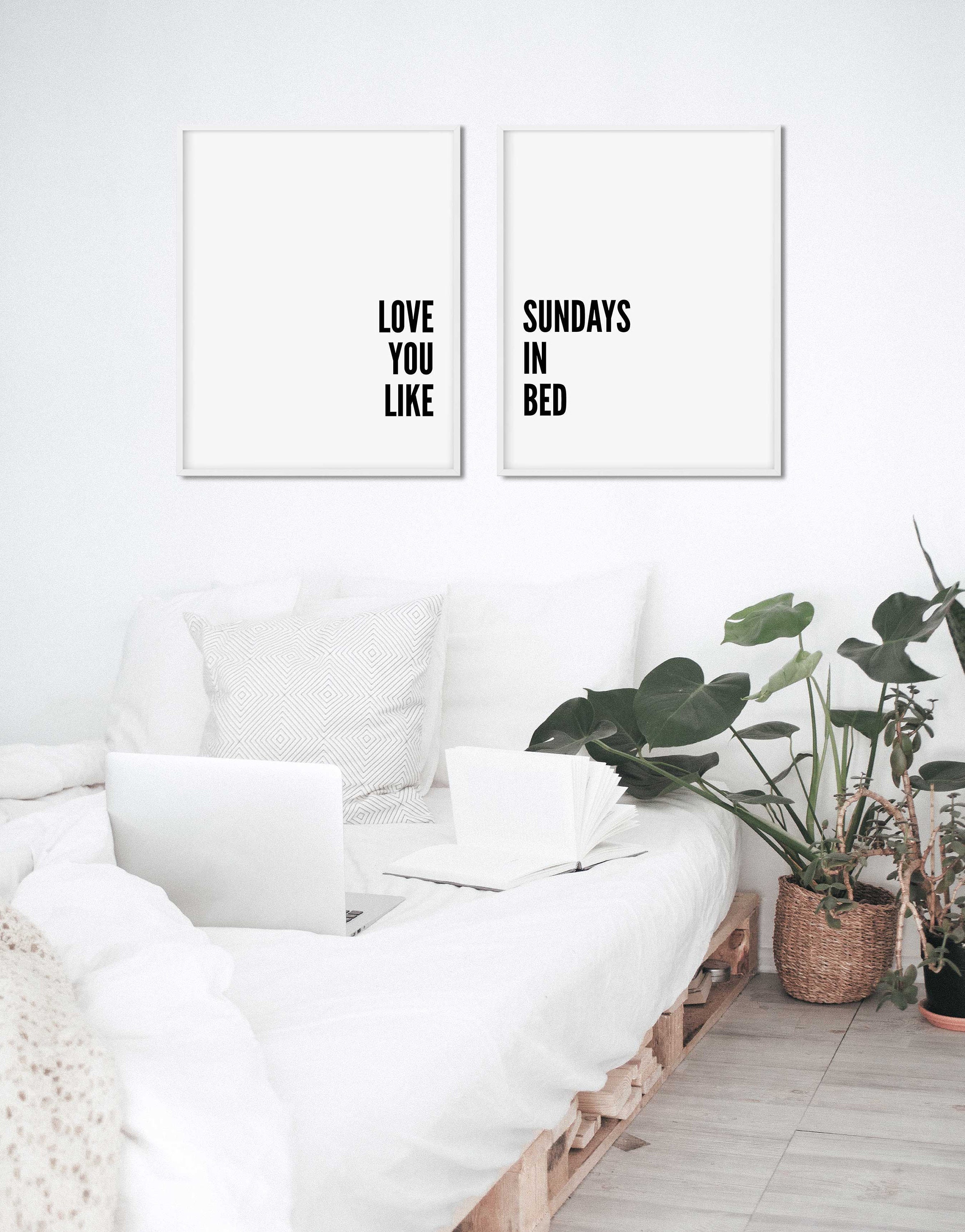 Romantic Bedroom Wall Art Pair of Prints Two Set of 2 Art Etsy