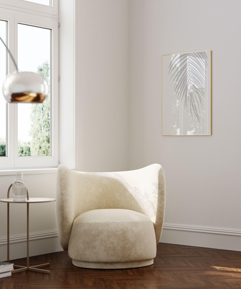 printable wall art in a modern living home