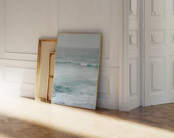 Blue Ocean Wave Print – Coastal Sea Beach House Wall Decor (Digital Download)