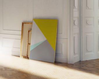 Geometric Wall Art Print: Scandinavian Modern Decor for Living Room