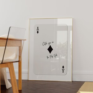 Ace of Diamonds Wandkunst, Retro Funky 70s Style Poster (Digitaler Download) Bild 5