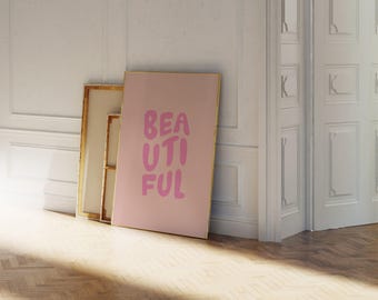 Beautiful Pink Wall Art, Trendy Dorm Decor (Digital Download)