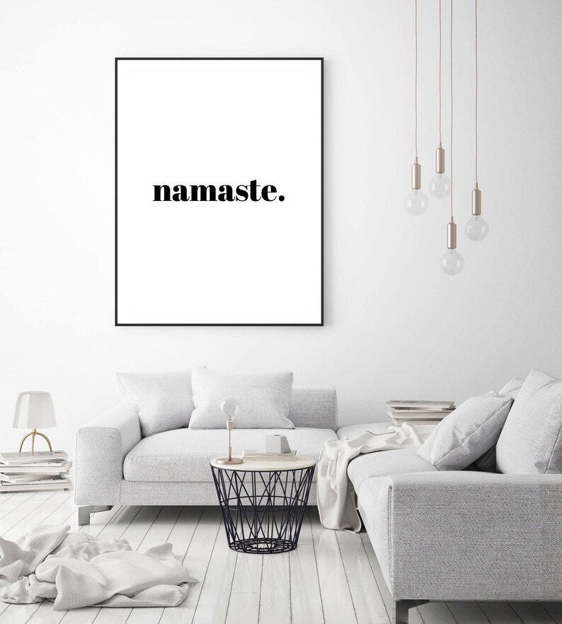Namaste Wall Art Bedroom Wall Decor Over the Bed Boho Etsy