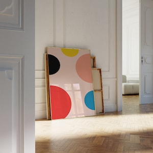 Colorful Posters - Scandi Wall Art - Bright Wall Art - Circle Print - Geometric Pictures - Bright Modern Art - Minimalist Art