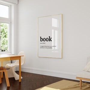 Regalo para amantes de los libros, impresión de definición, Poetcore, cita literaria, palabras del diccionario, descarga instantánea imagen 5