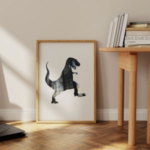 Dinosaur Print, Dinosaur Party, Boy Nursery Decor, Art for Kids, Kids Room Decor, Animal Wall Art, Tyrannosaurus Rex image 3