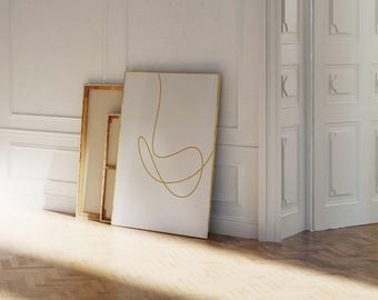 Dessin au trait moderne, impression de lignes abstraites, dessin au trait, dessin au trait minimaliste, dessin en un seul trait, art abstrait moderne, art abstrait neutre
