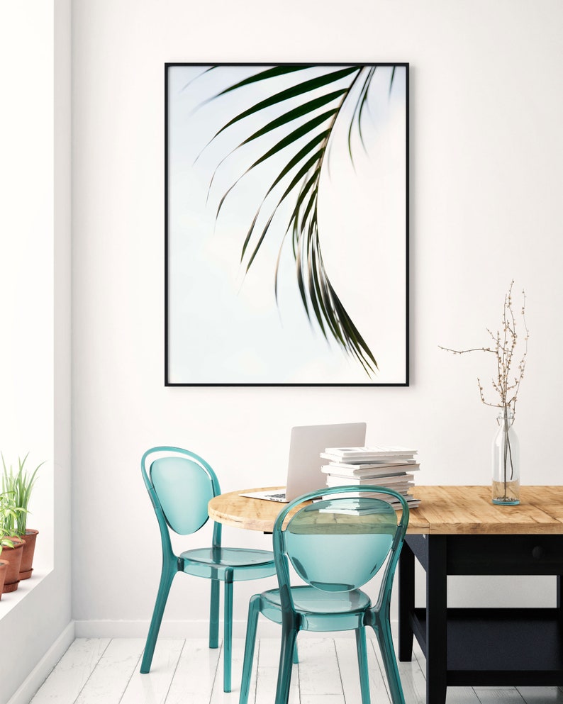 Extra Large Wall Art Tropical Leaves Coastal Wall Art Etsy