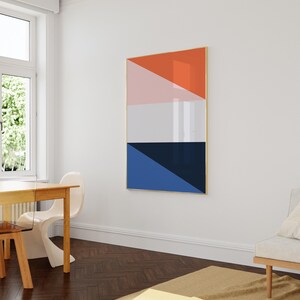 Geometric Wall Art, Mid Century Modern, Mid Century Poster, Mid Century Print, Minimalist Wall Art, Modern Abstract Art, Abstract Art Print image 2
