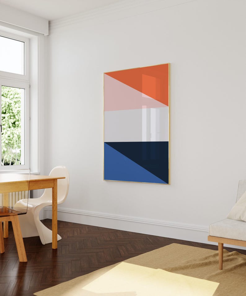 Geometric Wall Art, Mid Century Modern, Mid Century Poster, Mid Century Print, Minimalist Wall Art, Modern Abstract Art, Abstract Art Print image 2