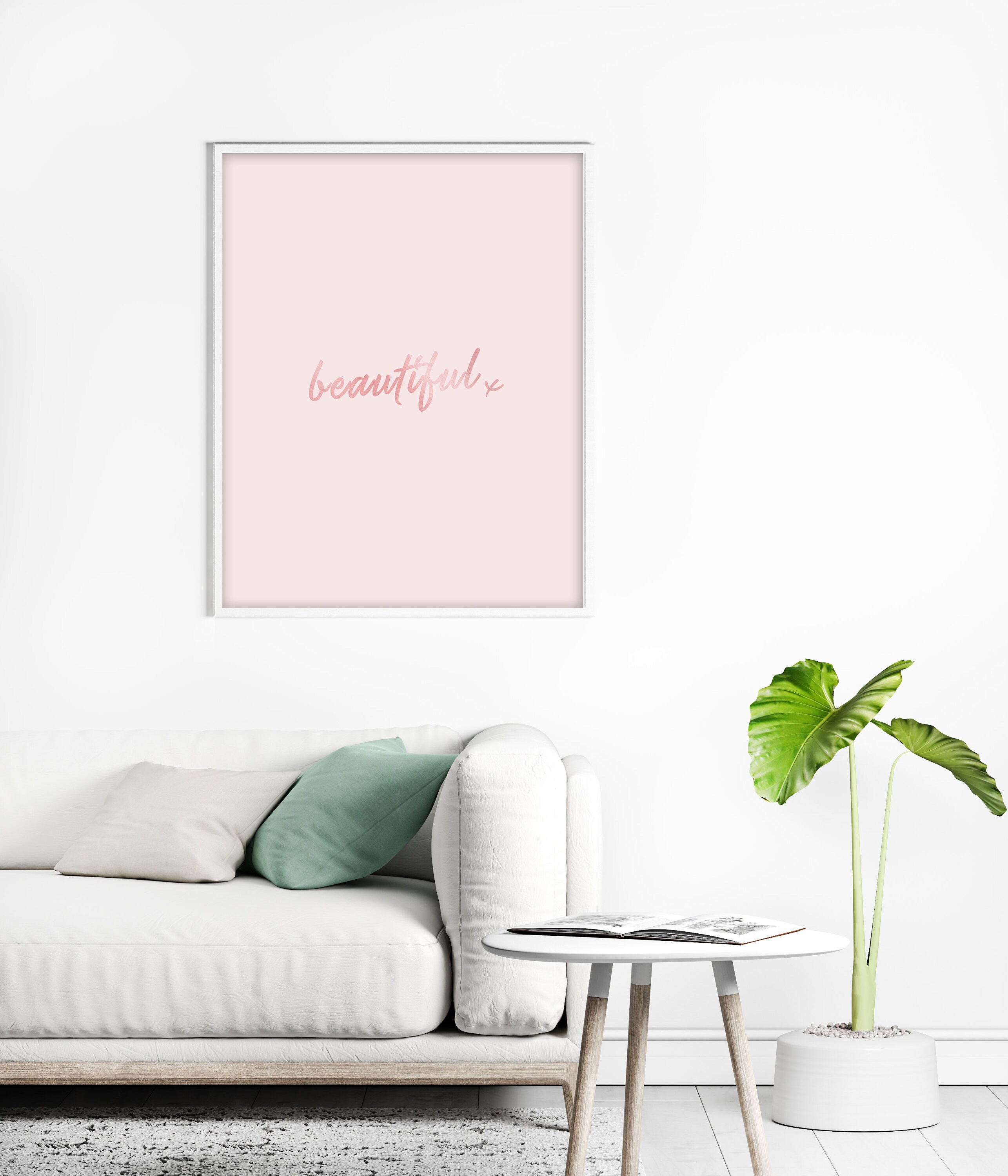 Pastel Pink Wall Art Blush Pink Prints Pale Pastel Poster Etsy