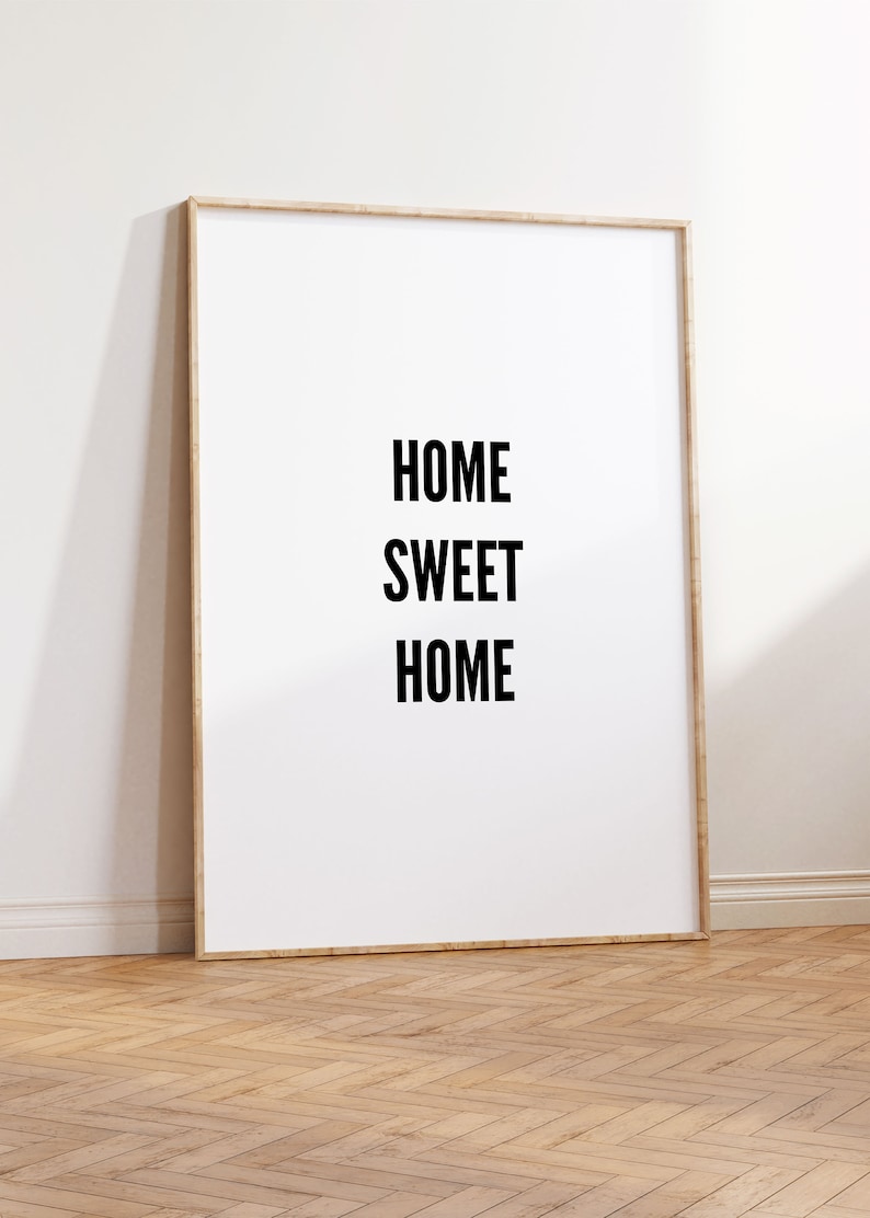 Home Sweet Home Sign, Home Sign, Home Print, Digital Download Art, Housewarming Gift, First Home Gifts, Rustic Wall Decor, Wall Art image 4