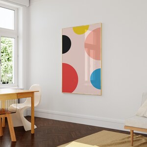 Colorful Posters - Scandi Wall Art - Bright Wall Art - Circle Print - Geometric Pictures - Bright Modern Art - Minimalist Art image 3