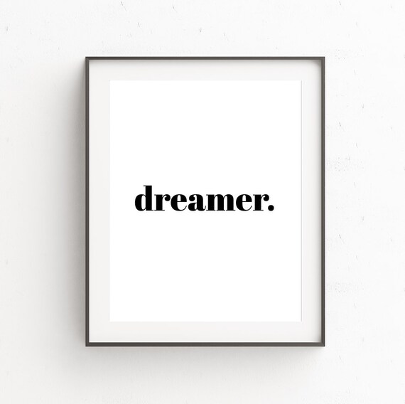 Word Art Typography Print Bedroom Wall Decor E Prints Poster Printable Digital