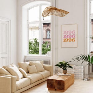 Pink Orange Art, Birth Year 1996, Birthday Poster, Pink Orange Dorm, 1996 Poster, Birth Year Print, Happy Birthday Gift, Birthday Decoration image 5