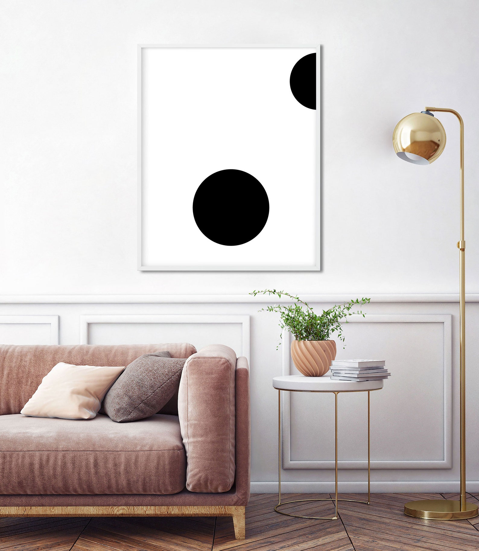 Black Artwork for Living Room Geometric Artwork Prints | Etsy
