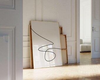 Muurkunst, modern minimalisme, minimalistische kunst, Scandinavisch modern, moderne kunst, afdrukbare kunst, witruimteposter