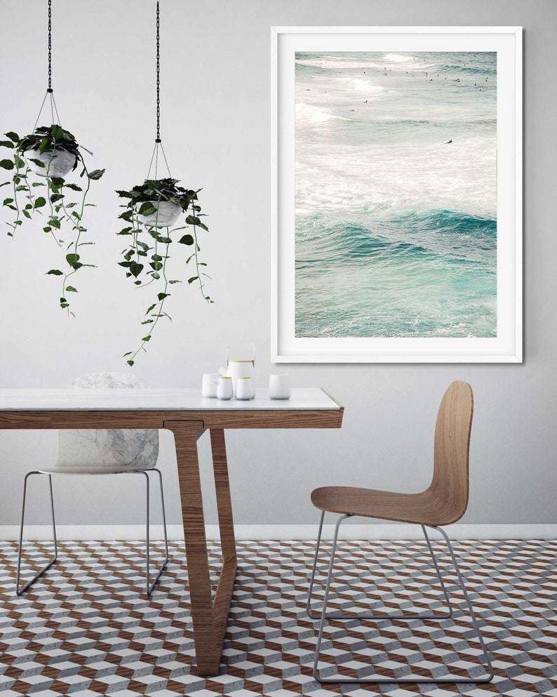 Ocean Waves Art Beach House Wall Art 20x30 Print Surfer Etsy