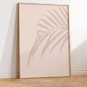 Palm Leaf Print - Coastal Artwork - Palm Leaves Wall Art - Minimalist Art - Tropical Poster - Beach House Decor - Orange Poster image 5