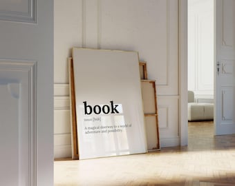 Book Lovers Gift, Definition Print, Poetcore, Literary Quote, Dictionary Words, Instant Download