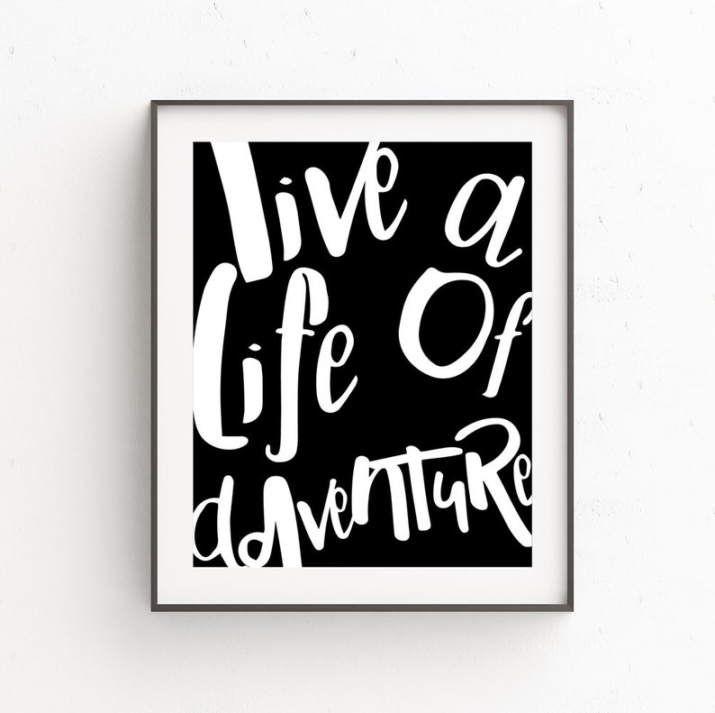 Boho Wall Art Printable Quotes Black and White Art Etsy