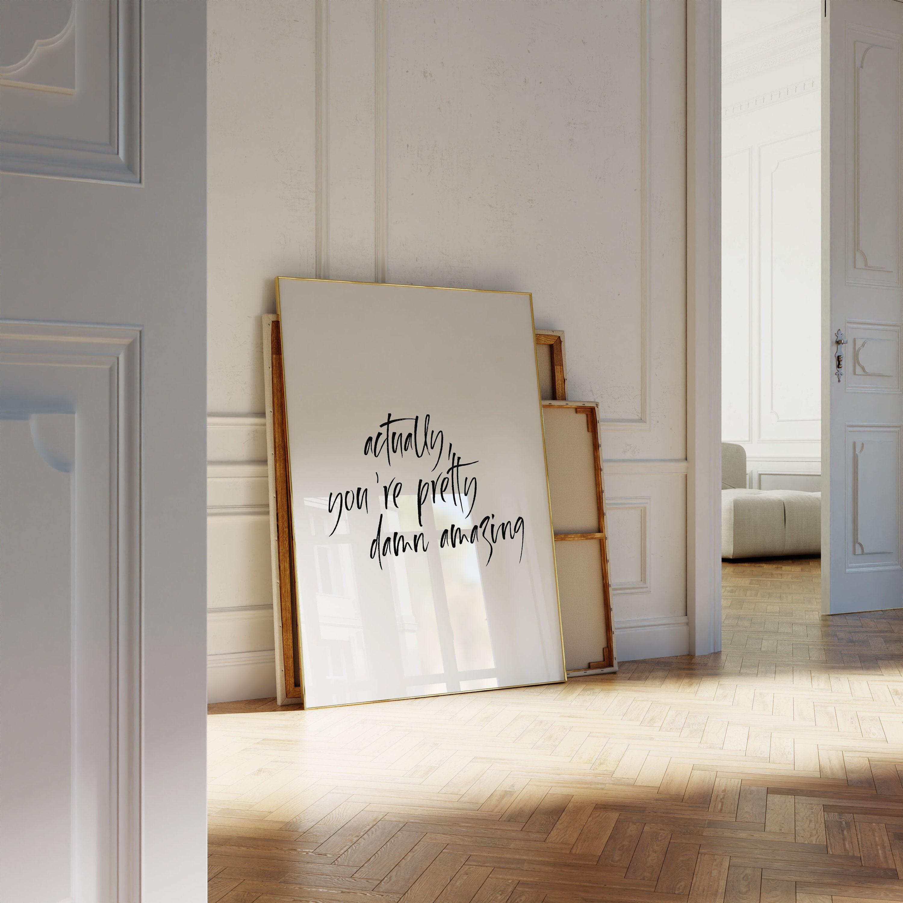 Inspirational Quote Art Print – “you're Pretty Damn Notable” (digital ...