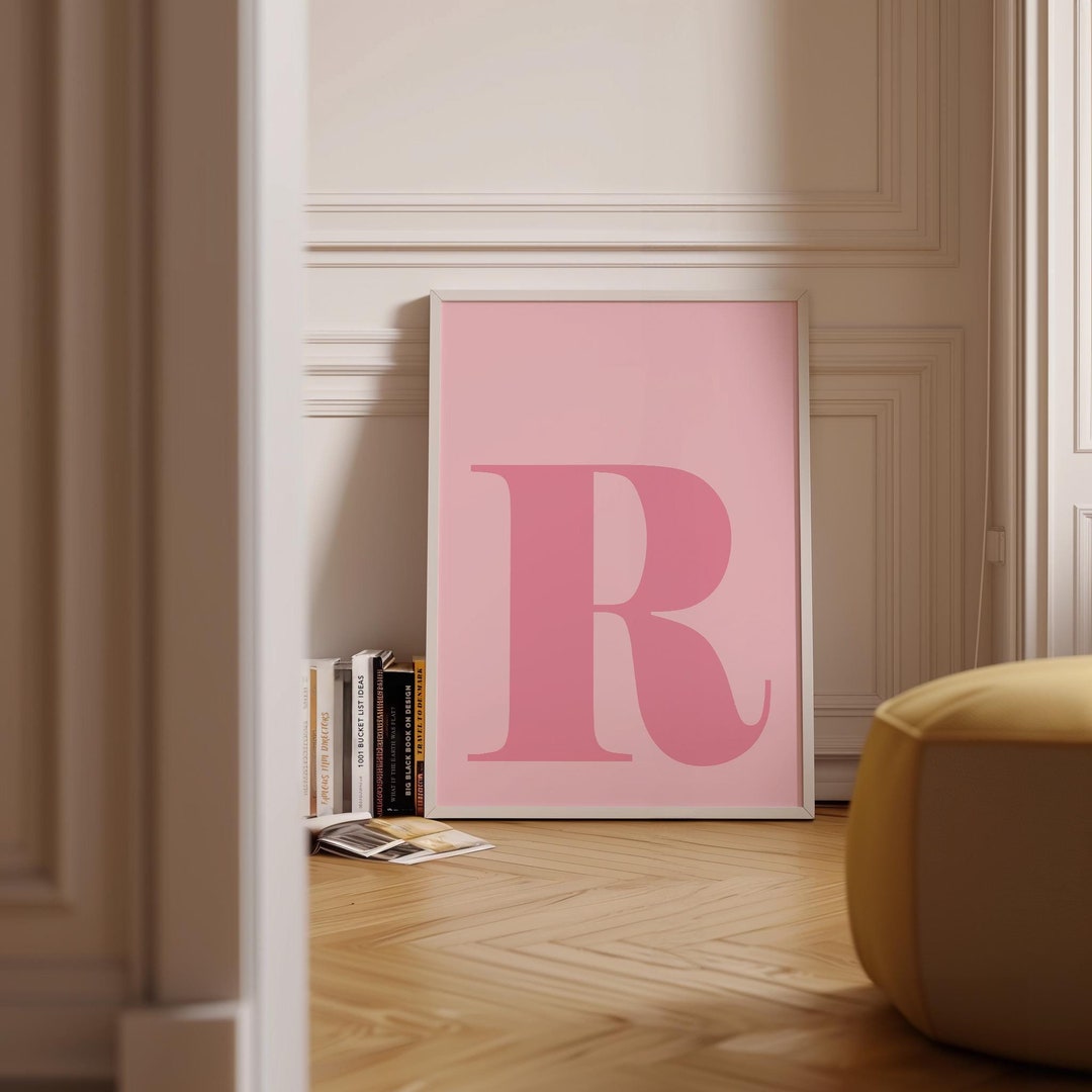 Letter R Poster, R Initial, Big Letters for Wall, Alphabet Letter Art ...