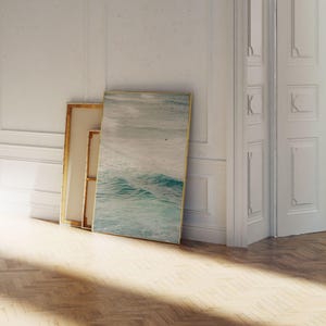 Ocean Waves Art, Beach House Wall Print, Abstract Water Photography, Sea Poster image 1