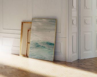 Ocean Waves Art, Beach House Wall Print, Abstract Water Photography, Sea Poster