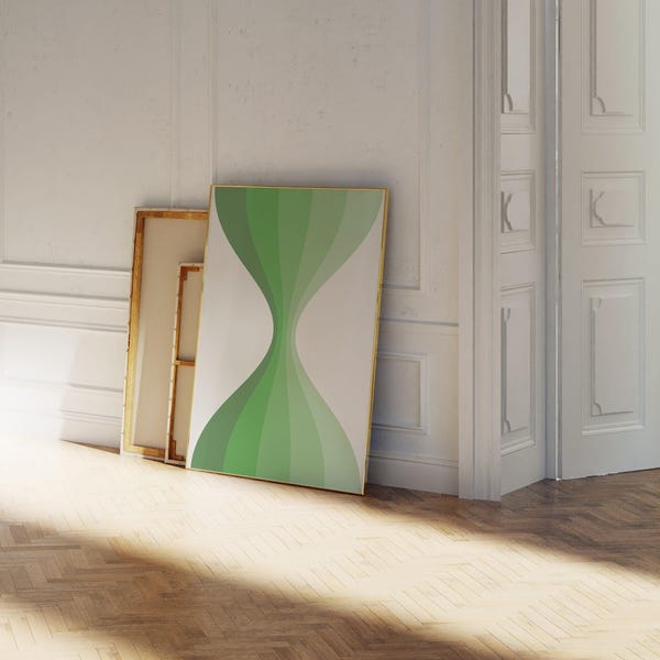 Mid Century Modern Art Print - Green Printable Art - Retro Prints Wall Art - Mid Century Poster - Geometric Printable Wall Art