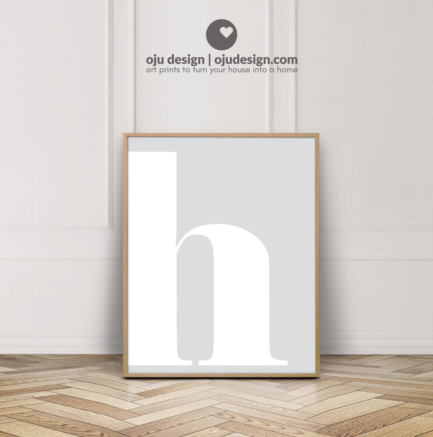Letter H Wall Decor H Poster Print Sign Letter Sign Etsy