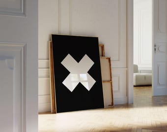 Arte en blanco y negro, láminas en blanco y negro, arte abstracto para pared, póster en blanco y negro, láminas para pared de galería, arte moderno para pared, galería de arte en negro