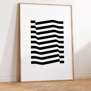 Monochrome Art - Minimal Artwork - Black and White Abstract Wall Art - Geometric Print Black and White - Contemporary Art Work image 6