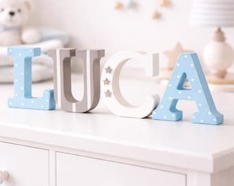 Painted Wooden Name Letters, Nursery Wall Decor