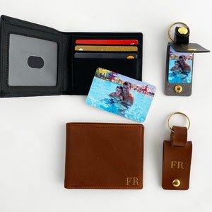 Regalos personalizados para él, Cartera grabada para hombres, Cartera personalizada, Cartera personalizada, Regalos del Día del Padre, Marido, Novio, Regalo de papá