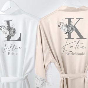 Champagne  robes Bridesmaid robes champagne bridesmaid robe personalised bridal robe satin wedding robe satin robe Wedding Dressing Gown