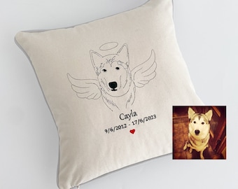 Custom dog pillow personalised dog dog pillow name pet loss gift pet memorial dog memorial pillow custom pet pillow new dog gift dog lover