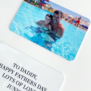 Cartão de foto personalizado para namorado, pai, marido, carteira de metal personalizada, cartão de carteira com foto
