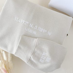 Couples matching Coordinates Sweatshirt, special embroidered hoodie, unique valentines day and anniversary gift