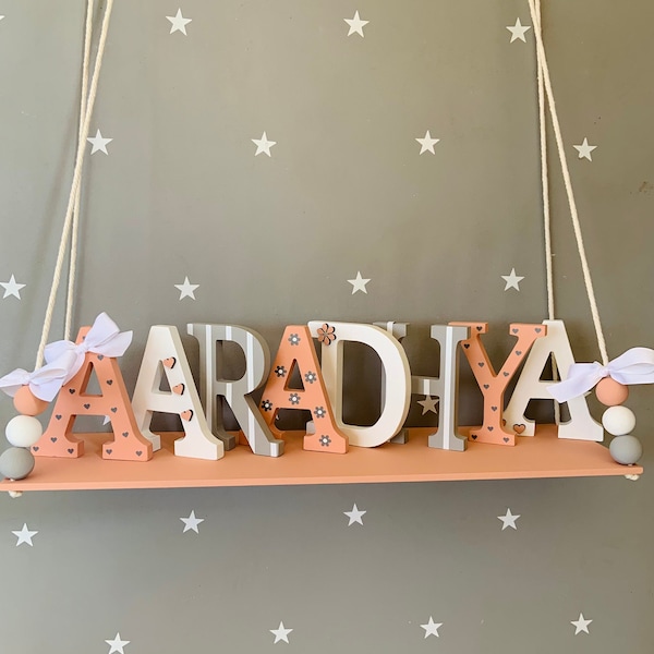 Wooden nursery letters