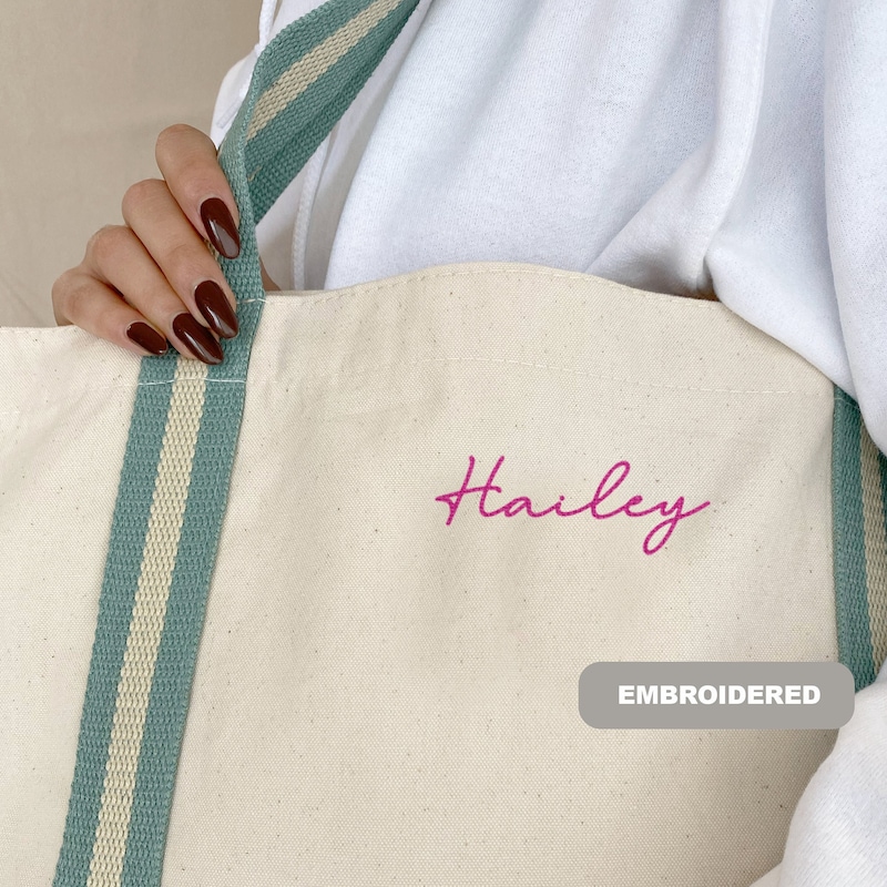 Embroidered Tote Bag- Large
