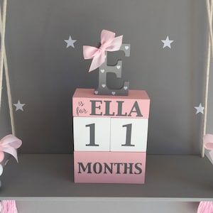 Bloques de edad, Bloques de edad del bebé, Bloques de hitos, Bloques de meses del bebé, Regalo de baby shower, Bloques de madera para bebés, Accesorios para fotos de bebés, Regalo de embarazo